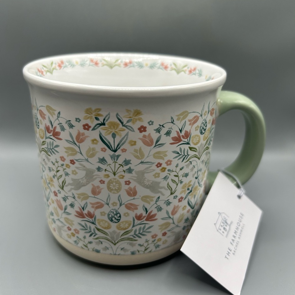 The Farmhouse Rachel Ashwell Shabby Chic Floral Spring Easter Mug With Bunnies